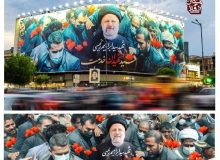 تصویر سید شهیدان خدمت روی دیوارنگاره میدان انقلاب